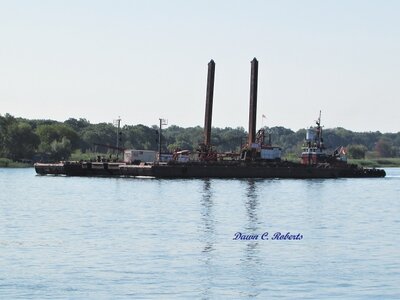 Tug Salvage Monarch (Sault Ste. Marie) and tug off Stag Island.