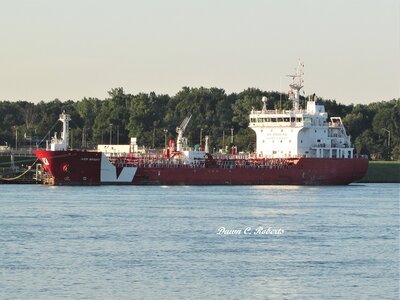 Tanker Iver Bright at the Lower/Esso Fuel Dock before departing for a short jaunt to Detroit.