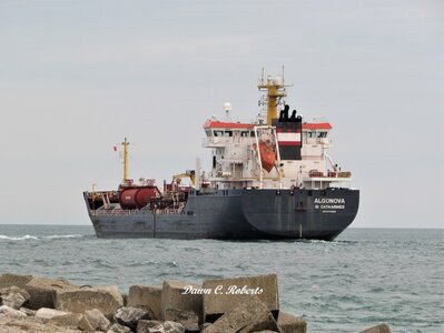 Tanker Algonova (Sault Ste. Marie) entering Lake Huron.
