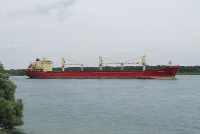Montreal is likely the intermediate stop for Federal Maas, before she heads across the Atlantic with her cargo of grain.