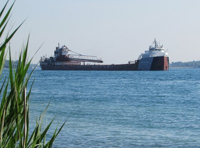 Philip R. Clarke down-bound with stone to a Detroit River dock.