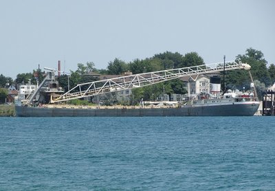 Cuyahoga unloading at the Sarnia Stone Dock.