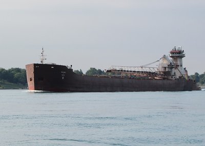 Clouds were moving in as Dorothy Ann and Pathfinder came up the river this morning.