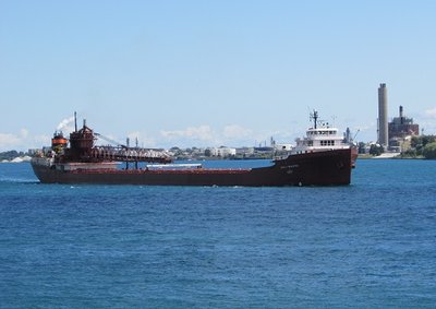 Lee A. Tregurtha passes through Sarnia's Chemical Valley, with a load of taconite for AK-Rouge.