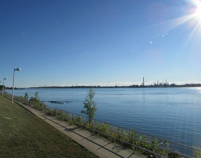 Looking north, toward Canada's Chemical Valley.