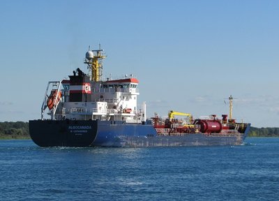 After taking on a petroleum product at Sarnia, tanker Algocanada will deliver her cargo at Oakville.