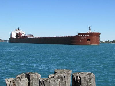 Big Paul R. Tregurtha sounded an appreciated salute, down-bound with coal for the St. Clair Power plant.