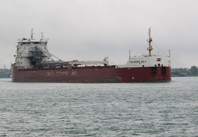 Thunder Bay before the heavy rains began.  My destination notes have disappeared, but I think she was going to Quebec City.