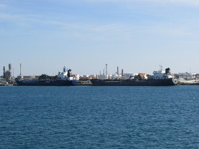 Two tankers at the Sarnia fuel dock