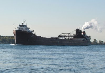 After a rare trip from Silver Bay to Cleveland, Lee A. Tregurtha is returning to Marquette, in ballast, for her next load.