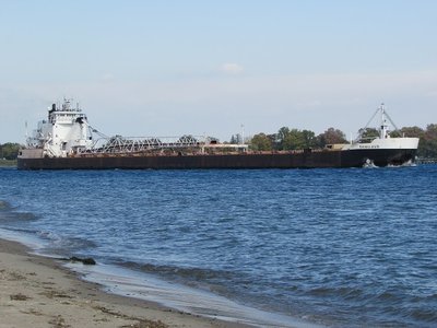A brisk wind stirred up whitecaps as Sam Laud carried a load of taconite to Cleveland.
