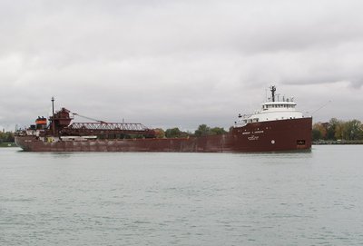 Herbert C. Jackson down-bound to Ashtabula, OH.  Marine Traffic indicates the cargo was loaded at Calcite.