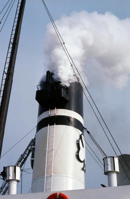Blowing the steam whistle