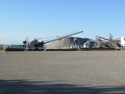 Philip R. Clarke arriving at Calcite's North dock.  Clyde S. VanEnkevort (formerly Ken Boothe, Sr.) and Great Lakes Contender were already at the South Dock loading.