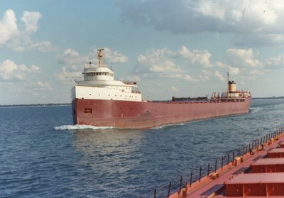 Arthur B. Homer upbound at the Lake Huron Cut buoys.