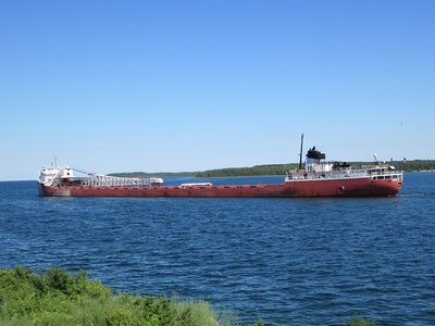 After a lengthy stay at the south dock, she's finally on her way!