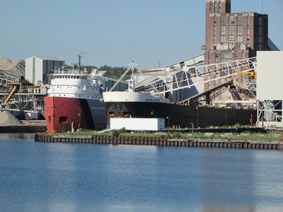 Sam Laud was loading at the north dock and John G. Munson at the south.