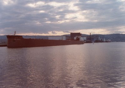 M/V Mesabi Miner at the Duluth Port Terminal for her christening ceremony.