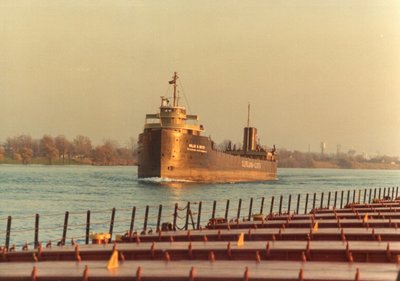 Willis B. Boyer upbound in the St. Clair River.
