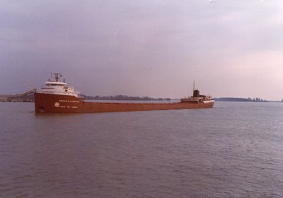 Str. George M. Humphrey anchored in the Detroit River.