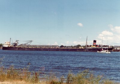 Richard J. Reiss outbound Ludington after loading at the Sand Products dock.