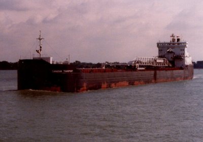Downbound the Detroit River at Belle Isle.