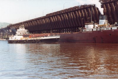 Reiss Marine and Eugene P. Thomas West of #6 Missabe, Duluth.