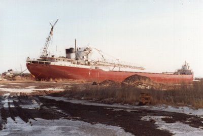 Philip R. Clarke with new self-unloader boom.