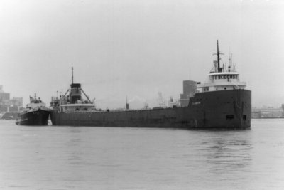 C.L. Austin outbound Duluth with tug Malcolm with grain for Buffalo.