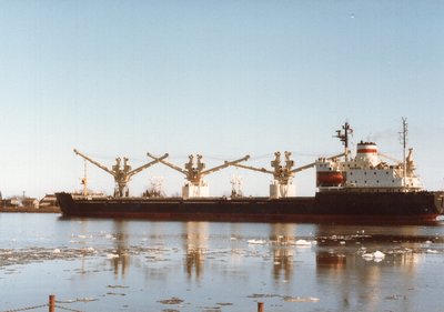 Soviet M/V Tim Buck outbound from Cargill B-1, Duluth