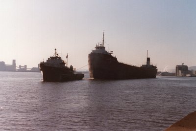 Tug Malcolm with Homer D. Williams outbound Duluth.