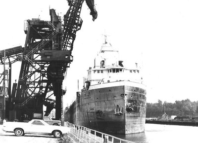 Pinedale loading in Conneaut...we were docked and unloading pellets then would shift to the coal loader when the Pinedale finished