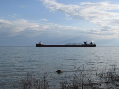 Approaching Stoneport.  Her engines announced her coming long before she was in sight.