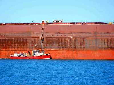 Ship-riders transferring to Pilot Boat