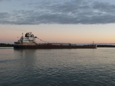 Sam Laud down-bound at dusk.