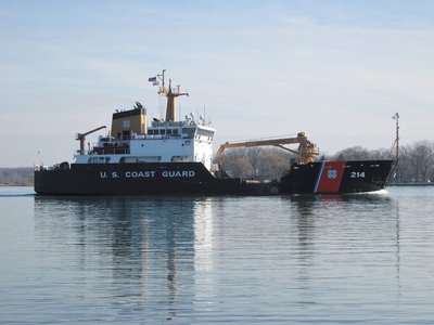 USCG Hollyhock and crew enjoying calm waters and temperatures in the 40s on a clear, December day.