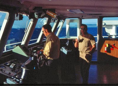 rod & george fergeson (2).jpg (207.25 KiB) Viewed 6057 times Inside the wheelhouse, On the wheel was Rod and mate George Ferguson.