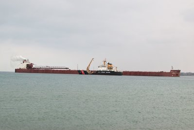 Mesabi Miner and USCG Hollyhock.