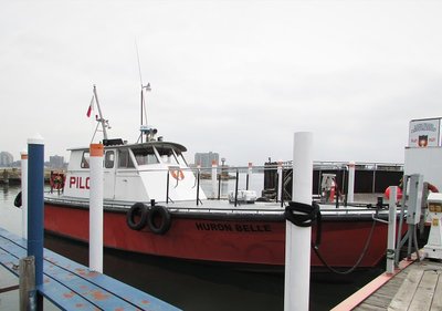 Newer, state-of-the-art Huron Belle at the ready.