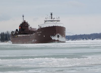 Herbert C. Jackson at St. Clair.  The ice thickens...