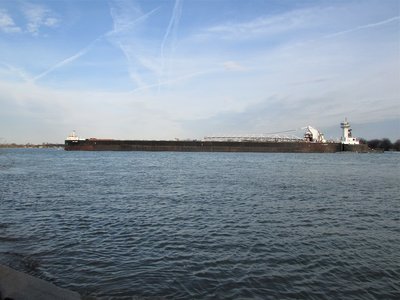 Clyde VanEnkevort &amp; Erie Trader (Toledo to Two Harbors ) south of Marine City