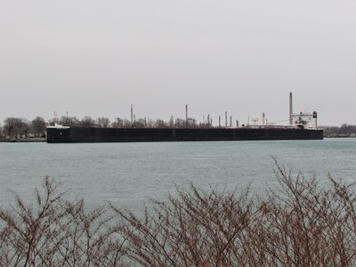 American Integrity (split load of coal between St. Clair Power Plant and Essexville) refueling at the Corunna Fuel Dock.