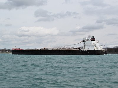 John J. Boland moving through the choppy waters of the St. Clair River.