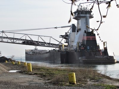 From the south end.