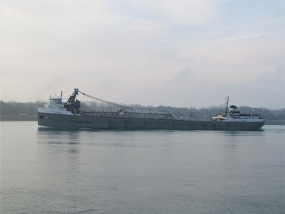 First ship of the day was Saginaw, moving up river to Calcite.
