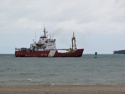Maneuvering into position at the buoy.