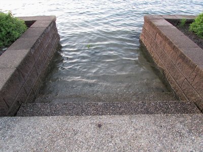 Steps leading from the gazebo to the beach -- a favorite place for wedding, graduation, or family gathering, etc. photos.