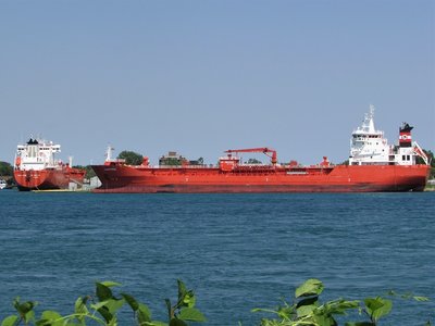 Tankers Harbour Fountain and Algoterra at the Sarnia Government Dock.