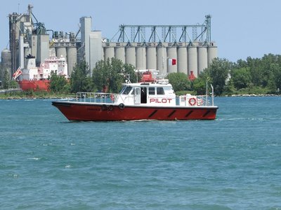 Pilot Boat Huron Spirit returning to the Black River and her berth.