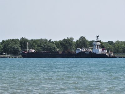 Everlast and asphalt barge Norman McLeod at the Corunna Dock.